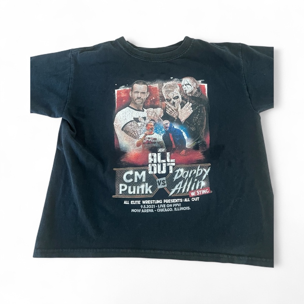 AEW All Elite Wrestling Shirt Youth Small CM Punk Darby Allin Sting